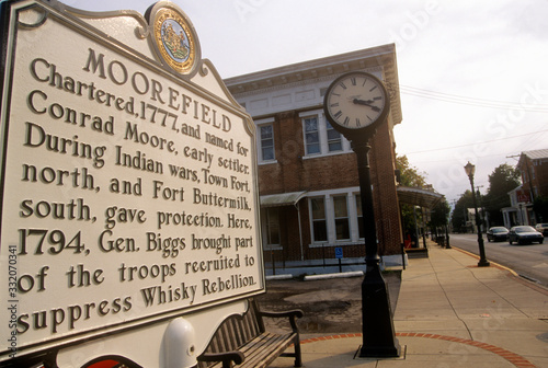 Commemorative plaque in Moorefield, WV photo