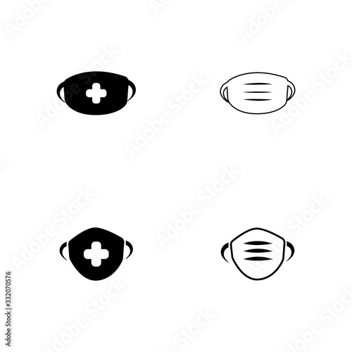 vector mask icon illustration template design