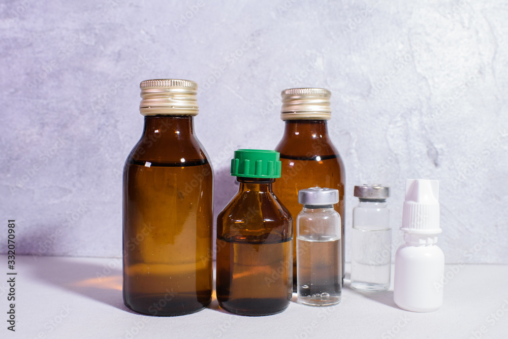 Medical jars with medicine, drugs, etc. The medicine. Medical jars with medicine, drugs, etc. The medicine.