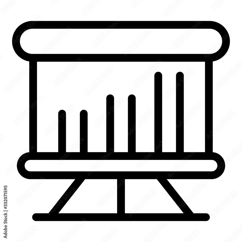 Flipchart chart icon. Outline flipchart chart vector icon for web design isolated on white background Flipchart chart icon. Outline flipchart chart vector icon for web design isolated on white background