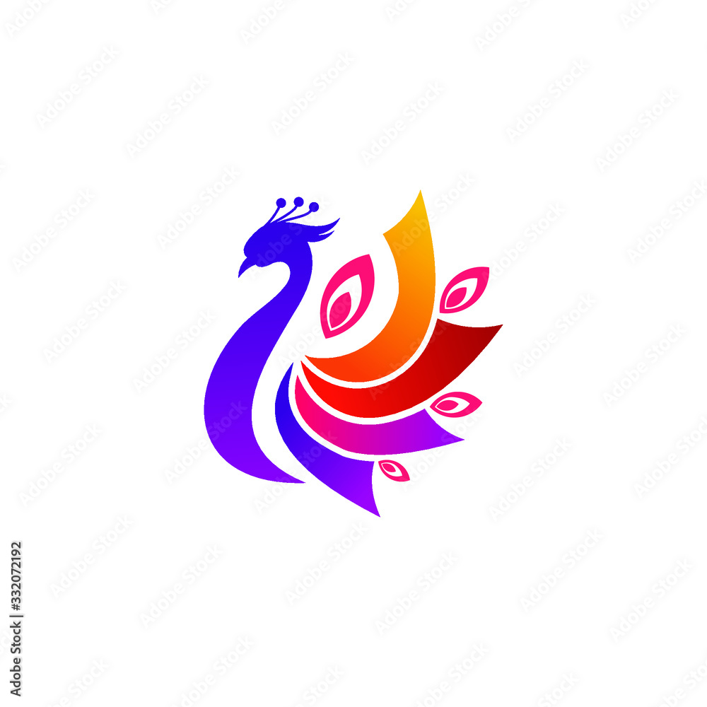 Peacock abstract Logo design vector template Peacock abstract Logo design vector template