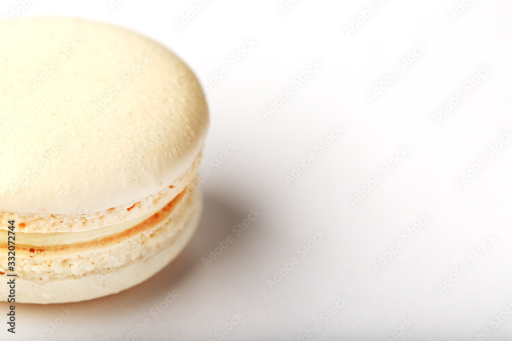 White macaroni Cookies on a white background, isolated. White macaroni Cookies on a white background, isolated.