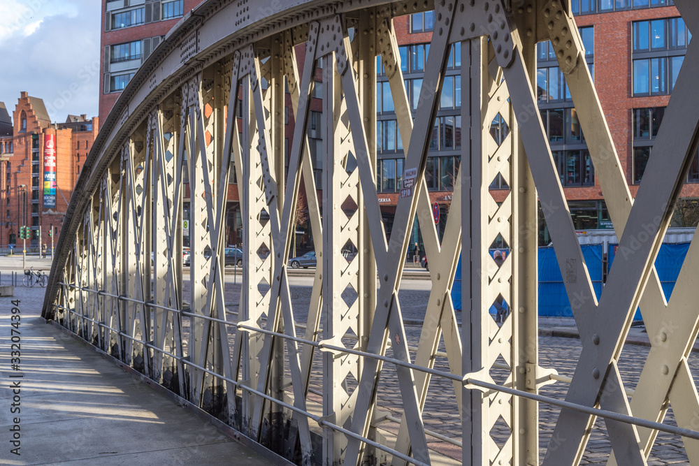 Fototapeta premium Brücke in der Hamburger Speicherstadt