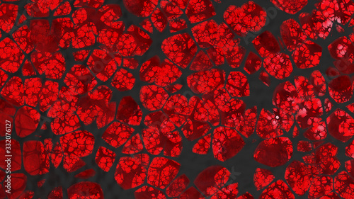 Abstract red background blood organs 3d render medicine human organism