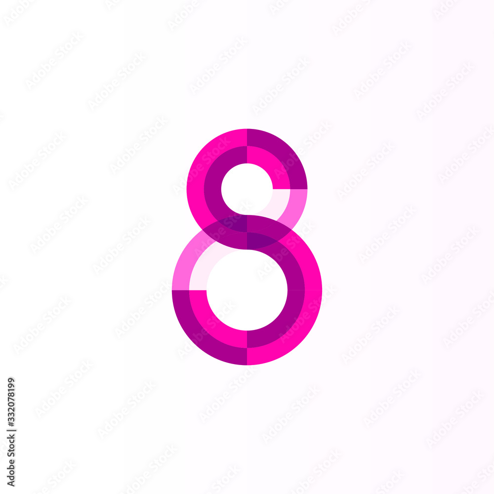 The letter S - Number 8 vector logo The letter S - Number 8 vector logo