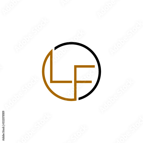 Initial LF letter Logo Design isolated on white background