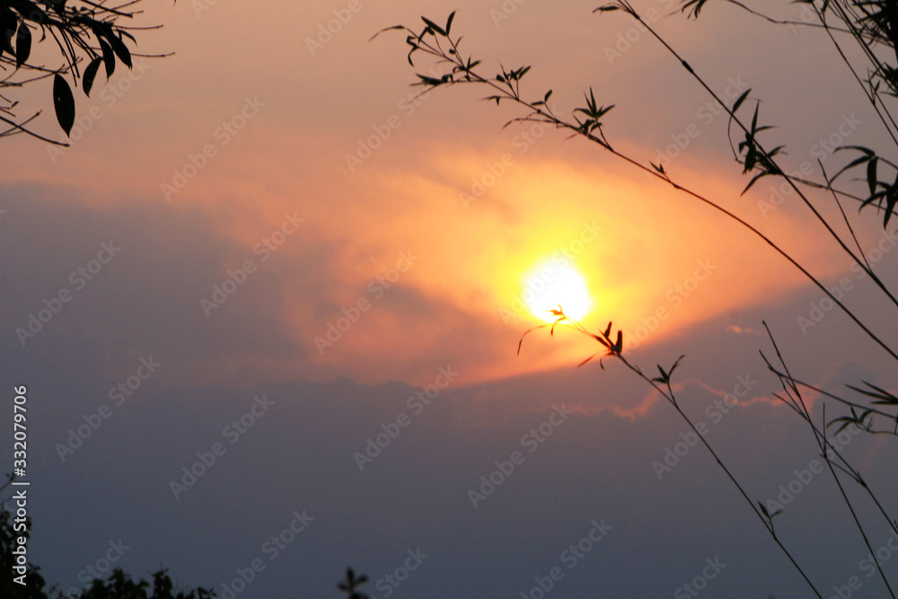 Fototapeta premium sunset in the sky