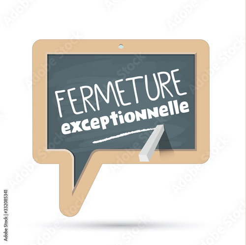 panneau fermeture exceptionnelle