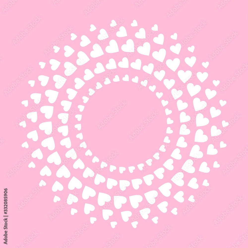Circular heart shaped mother's day, valentine's day card with blank area for your text. Love related items. Home decoration printable. Design element, invitation, celebration related printable card Circular heart shaped mother's day, valentine's day card with blank area for your text. Love related items. Home decoration printable. Design element, invitation, celebration related printable card