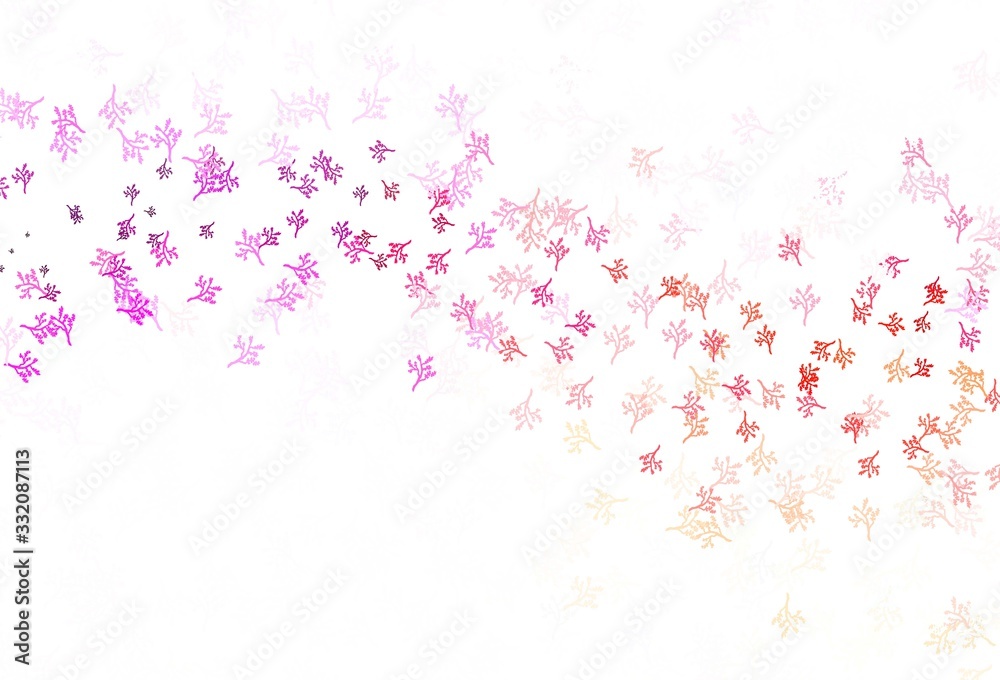 Light Blue, Yellow vector abstract pattern with sakura. Light Blue, Yellow vector abstract pattern with sakura.