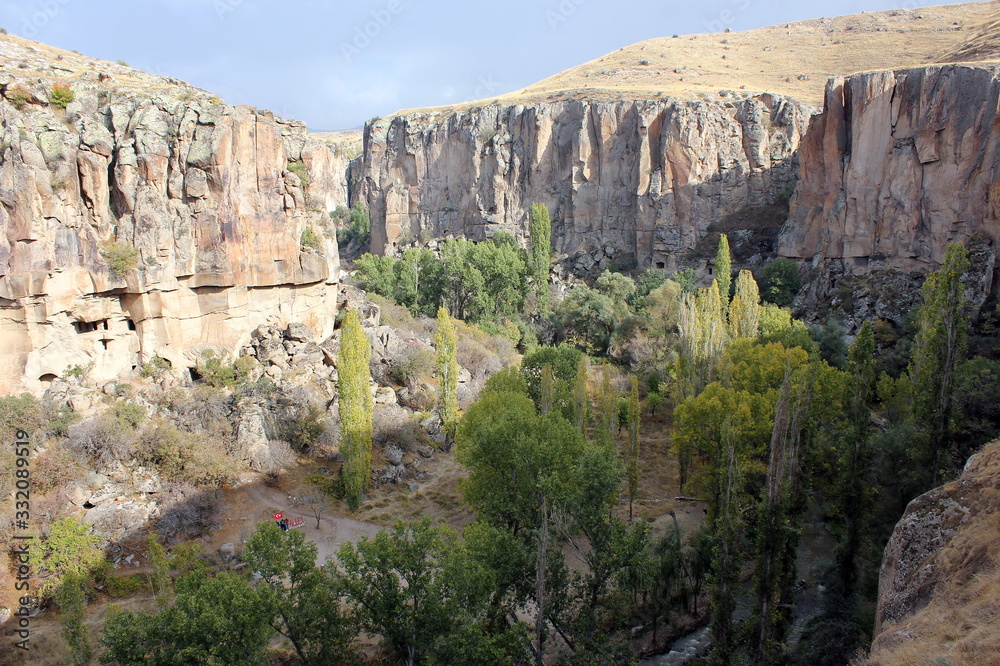 Beautiful landscapes of Cappadocia. Ihlara Valley