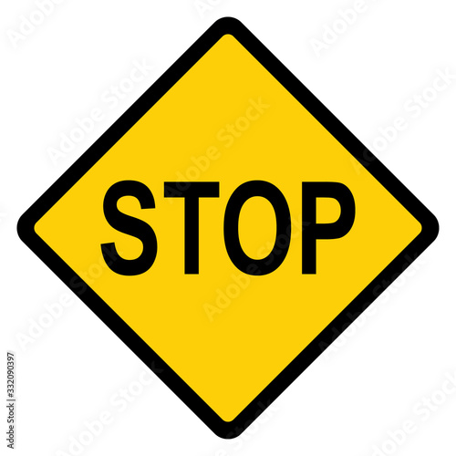 Wallpaper Mural Stop sign, icon STOP forbidden vector. Warning symbol isolated on white background Torontodigital.ca