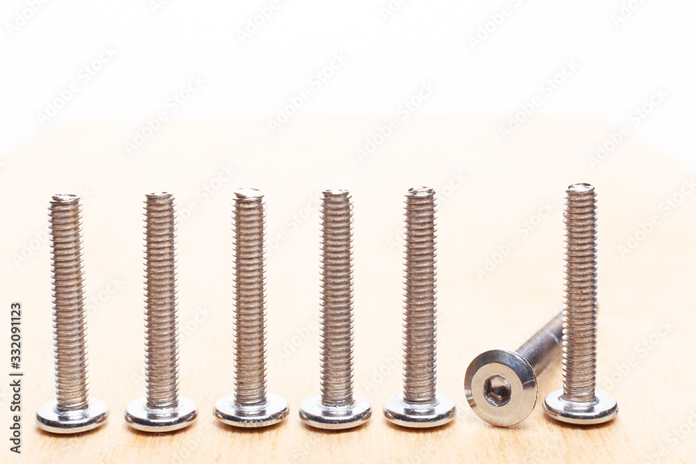 Set of bolt screw isolated on white background. Screws as a background Set of bolt screw isolated on white background. Screws as a background