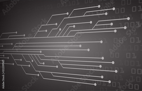 Blue cyber circuit future technology concept background