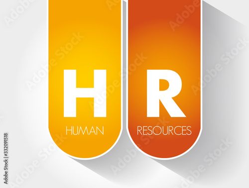 HR - Human Resources acronym, business concept background
