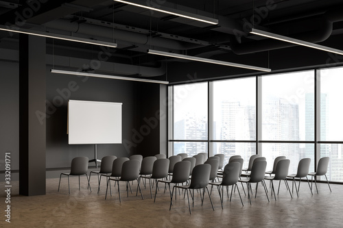 Εκτύπωση καμβά Gray office lecture hall corner
