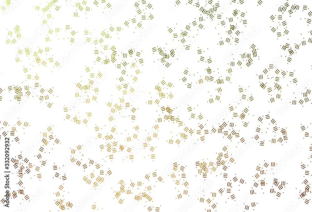 Light Green, Yellow vector layout with flat lines, dots.