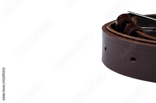 Men's Belt isolated on a white background.