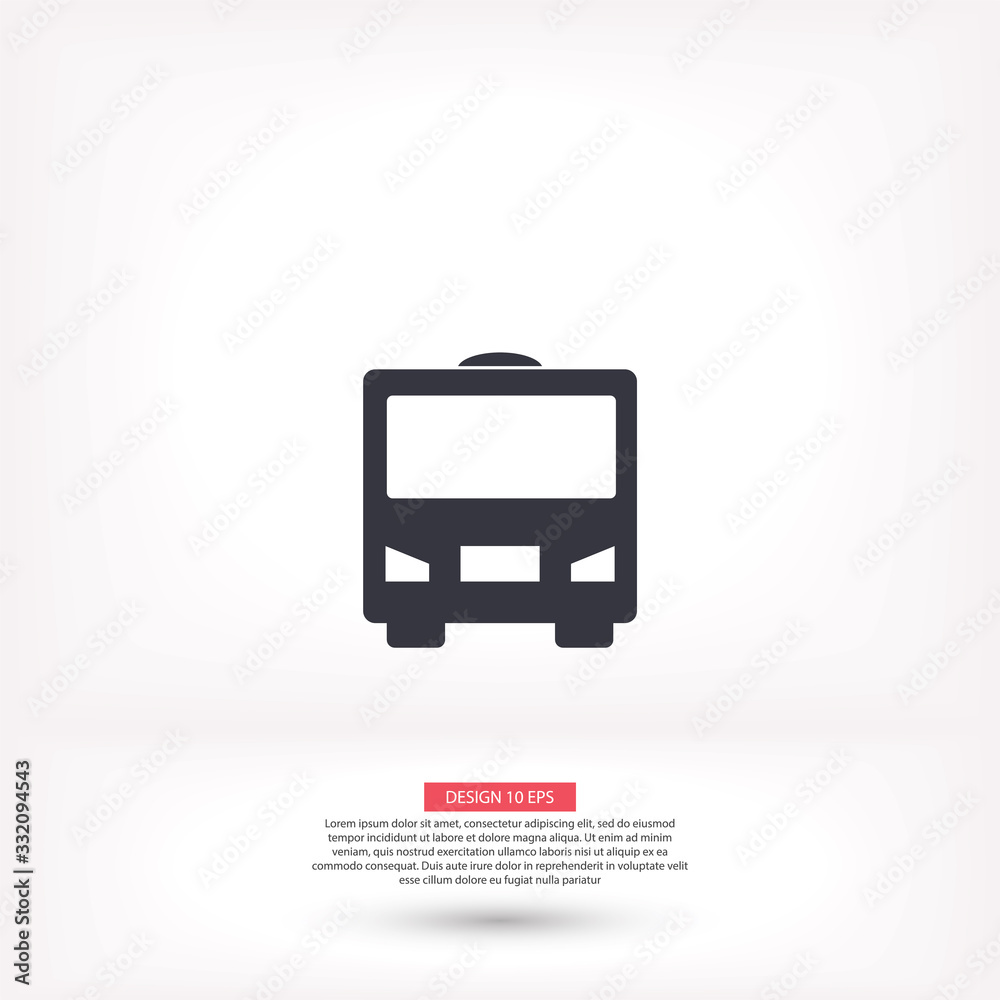 Bus vector icon , lorem ipsum Flat design Bus vector icon , lorem ipsum Flat design
