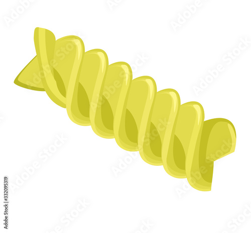 fusilli italian pasta symbol isolated on white background