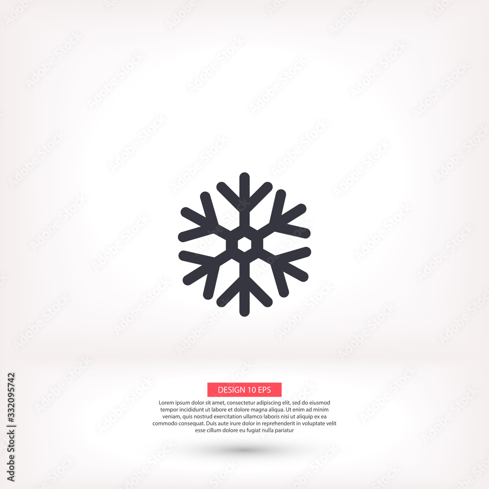 Snow vector icon , lorem ipsum Flat design Snow vector icon , lorem ipsum Flat design