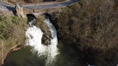 Wasserfall der Elz bei Burg Pyrmont, Eifel photo