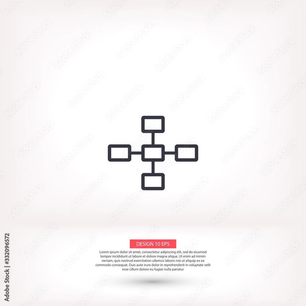 Network vector icon , lorem ipsum Flat design
