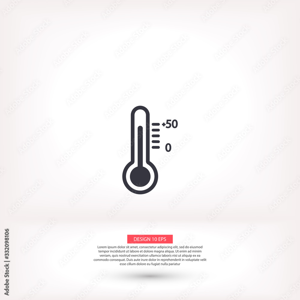 Thermometer vector icon , lorem ipsum Flat design Thermometer vector icon , lorem ipsum Flat design