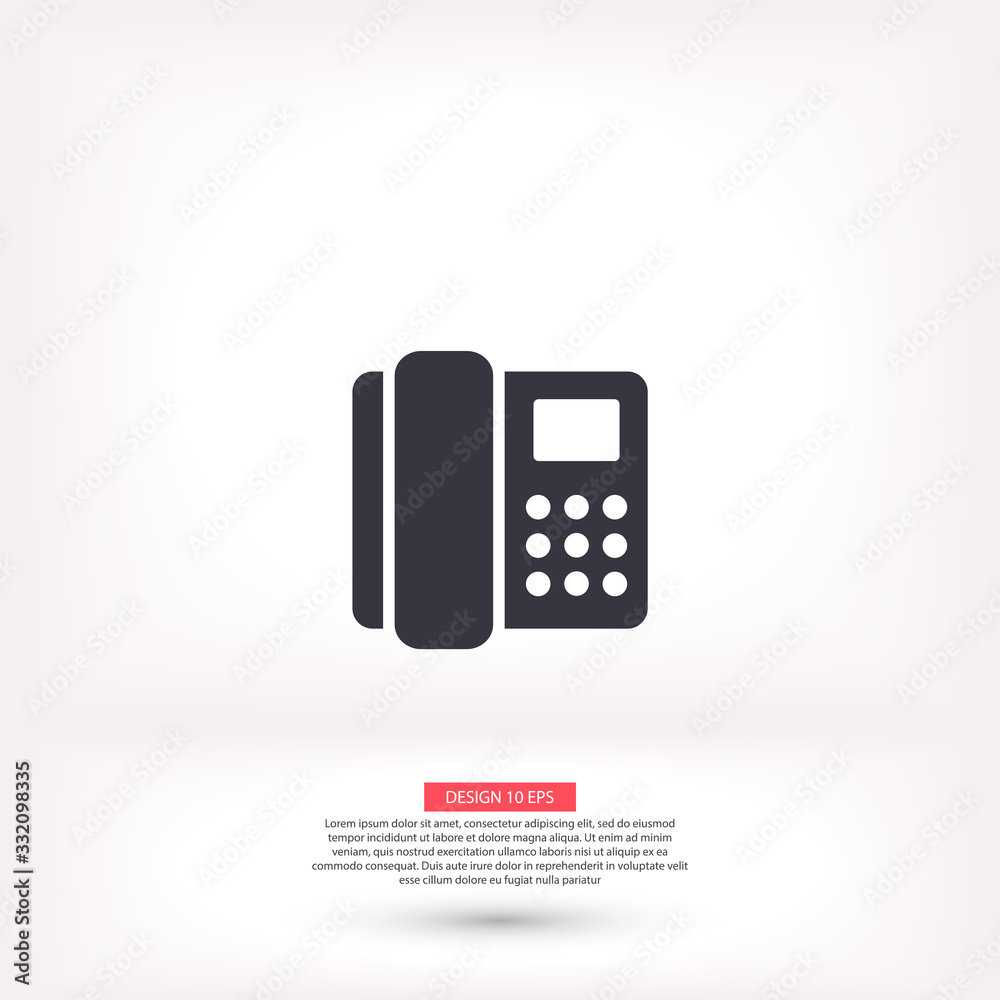 Home phone vector icon , lorem ipsum Flat design Home phone vector icon , lorem ipsum Flat design