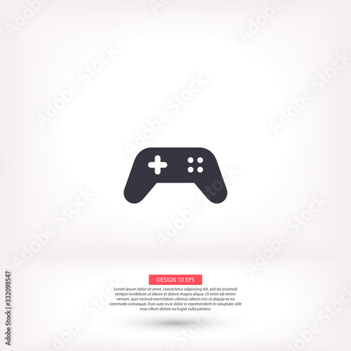 Playstation vector icon , lorem ipsum Flat design