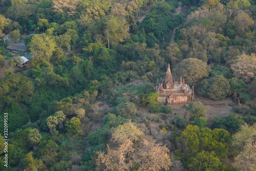 Vista dall alto templi e paesaggi Birmani