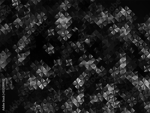 Black and white geometric background with triangles. Abstract vector illustration.