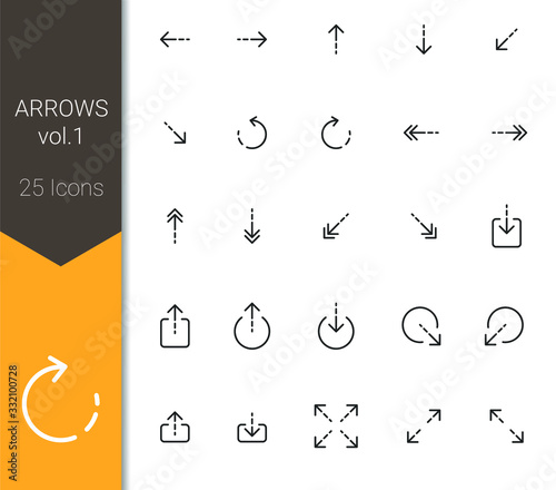 Arrows and direction symbol icon sets