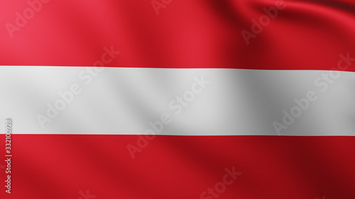 Large Flag of Austria fullscreen background in the wind