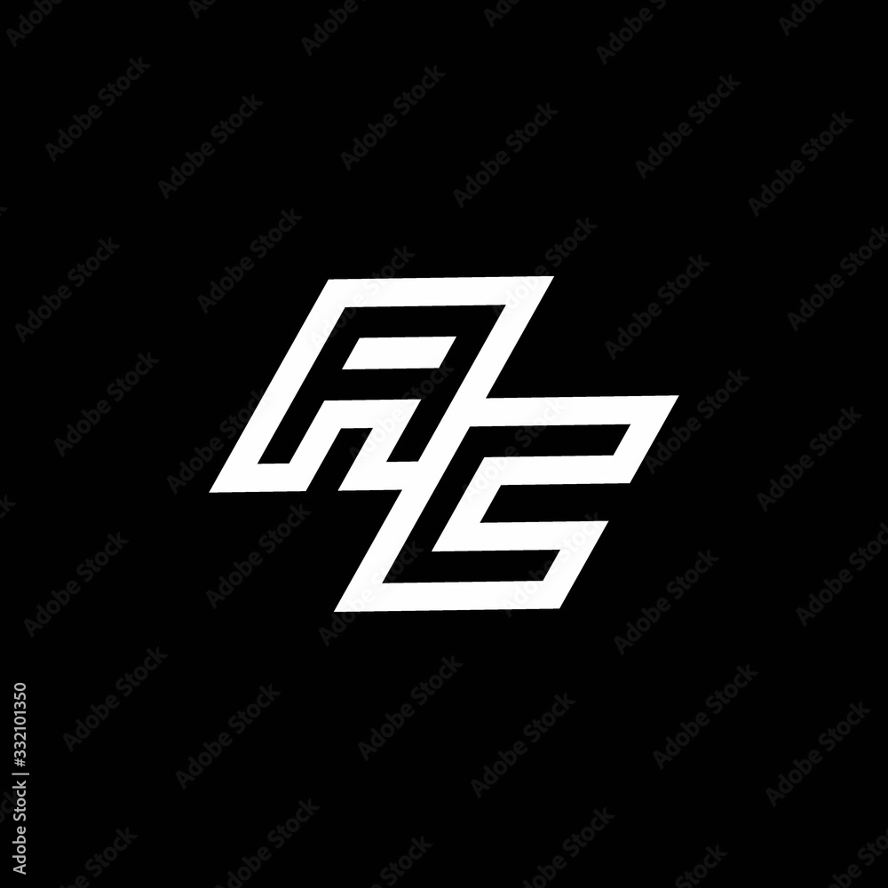 AC logo monogram with up to down style negative space design template AC logo monogram with up to down style negative space design template