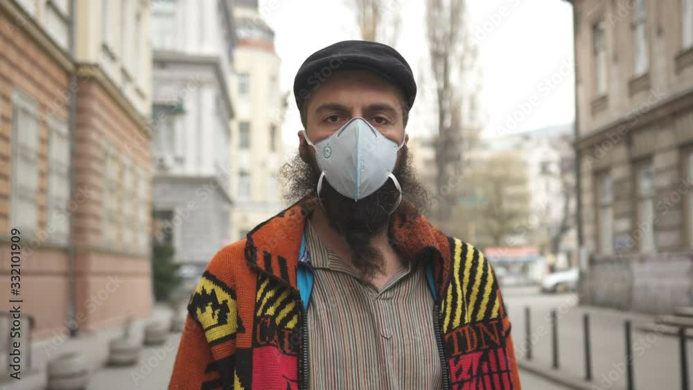 virus, coronavirus, man, pandemic, hipster, beard, health, medical, epidemic, walking, protective, mask, covid-19 virus, coronavirus, man, pandemic, hipster, beard, health, medical, epidemic, walking, protective, mask, covid-19