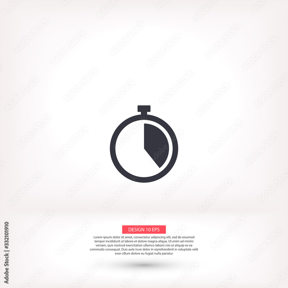 Stopwatch vector icon , lorem ipsum Flat design Stopwatch vector icon , lorem ipsum Flat design