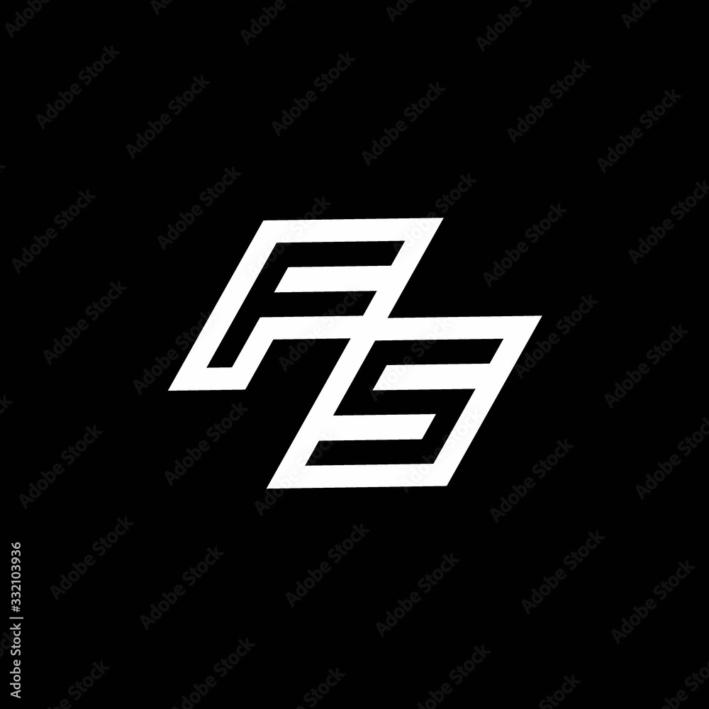 FS logo monogram with up to down style negative space design template FS logo monogram with up to down style negative space design template