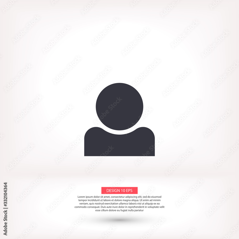 Human vector icon , lorem ipsum Flat design Human vector icon , lorem ipsum Flat design