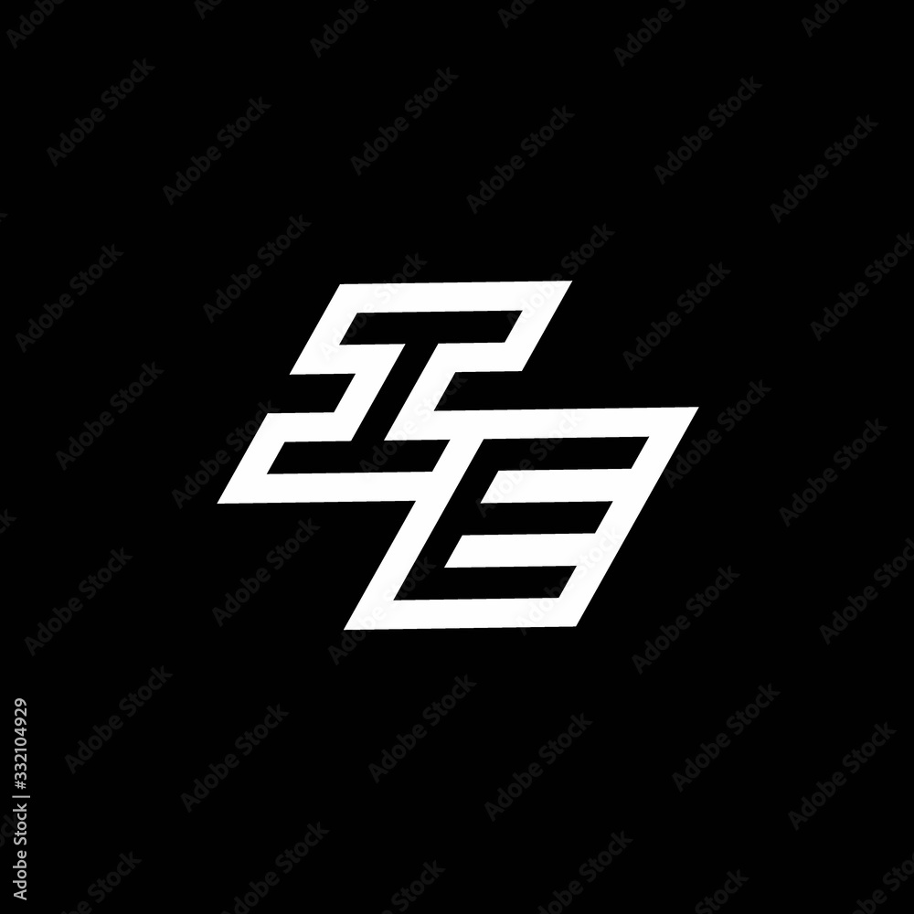 IE logo monogram with up to down style negative space design template IE logo monogram with up to down style negative space design template