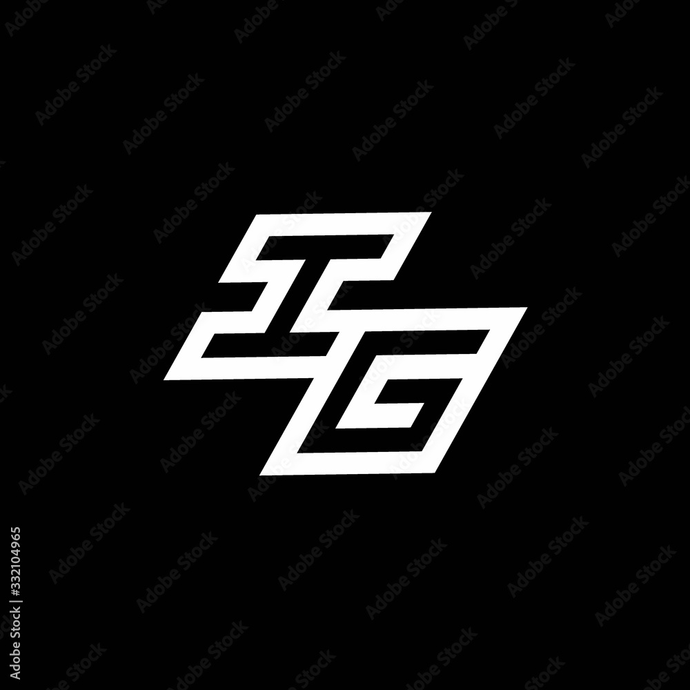 IG logo monogram with up to down style negative space design template IG logo monogram with up to down style negative space design template