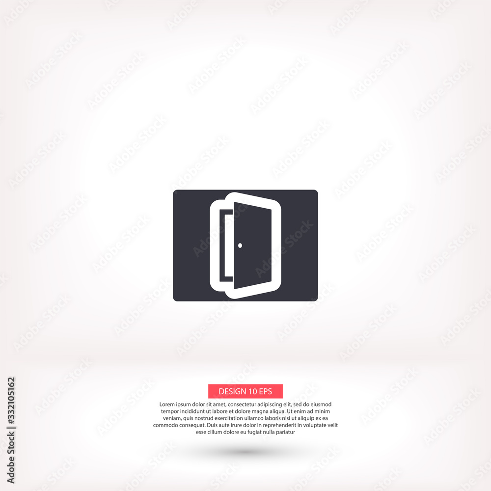 Door vector icon , lorem ipsum Flat design Door vector icon , lorem ipsum Flat design
