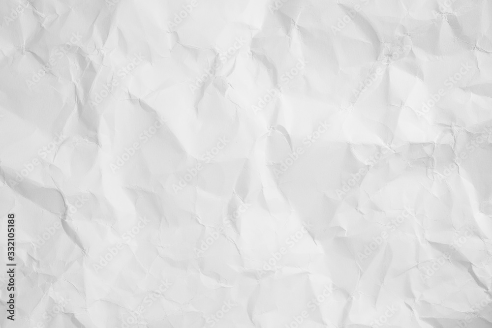 White color texture of crumpled paper, can be use as abstract background, wallpaper, webpage, copy space for text. White color texture of crumpled paper, can be use as abstract background, wallpaper, webpage, copy space for text.