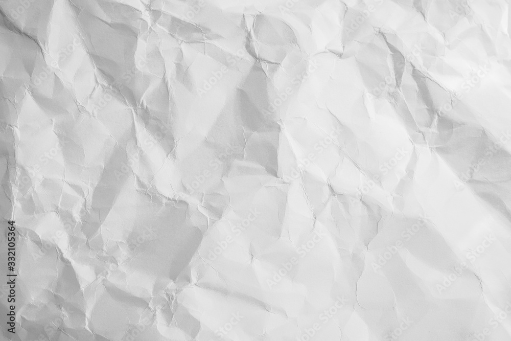 Obraz premium White color texture of crumpled paper, can be use as abstract background, wallpaper, webpage, copy space for text.