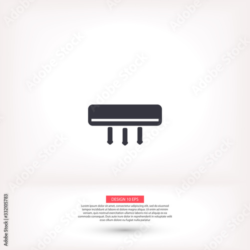 Conditioning vector icon , lorem ipsum Flat design