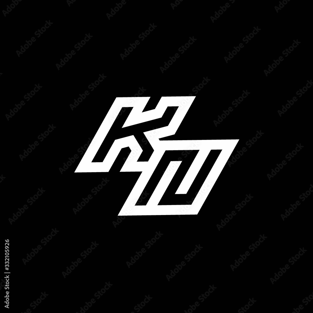 KN logo monogram with up to down style negative space design template KN logo monogram with up to down style negative space design template