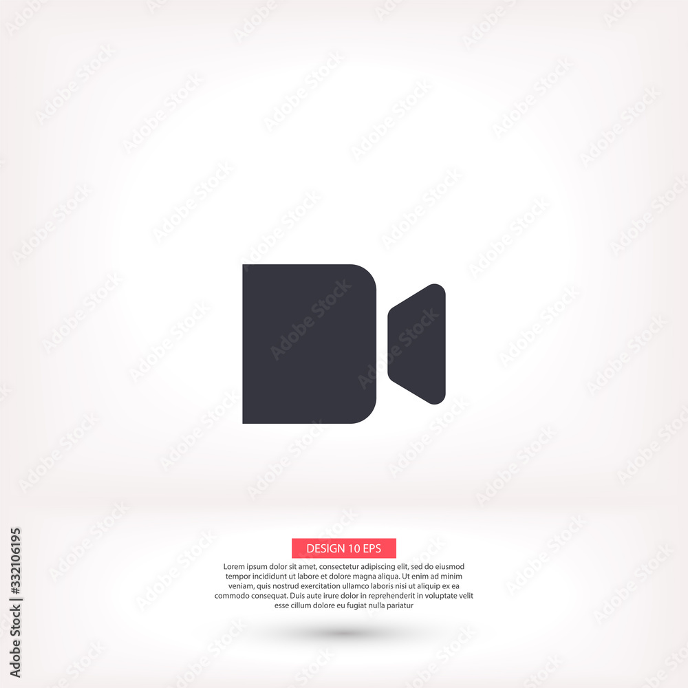 Camcorder vector icon , lorem ipsum Flat design Camcorder vector icon , lorem ipsum Flat design