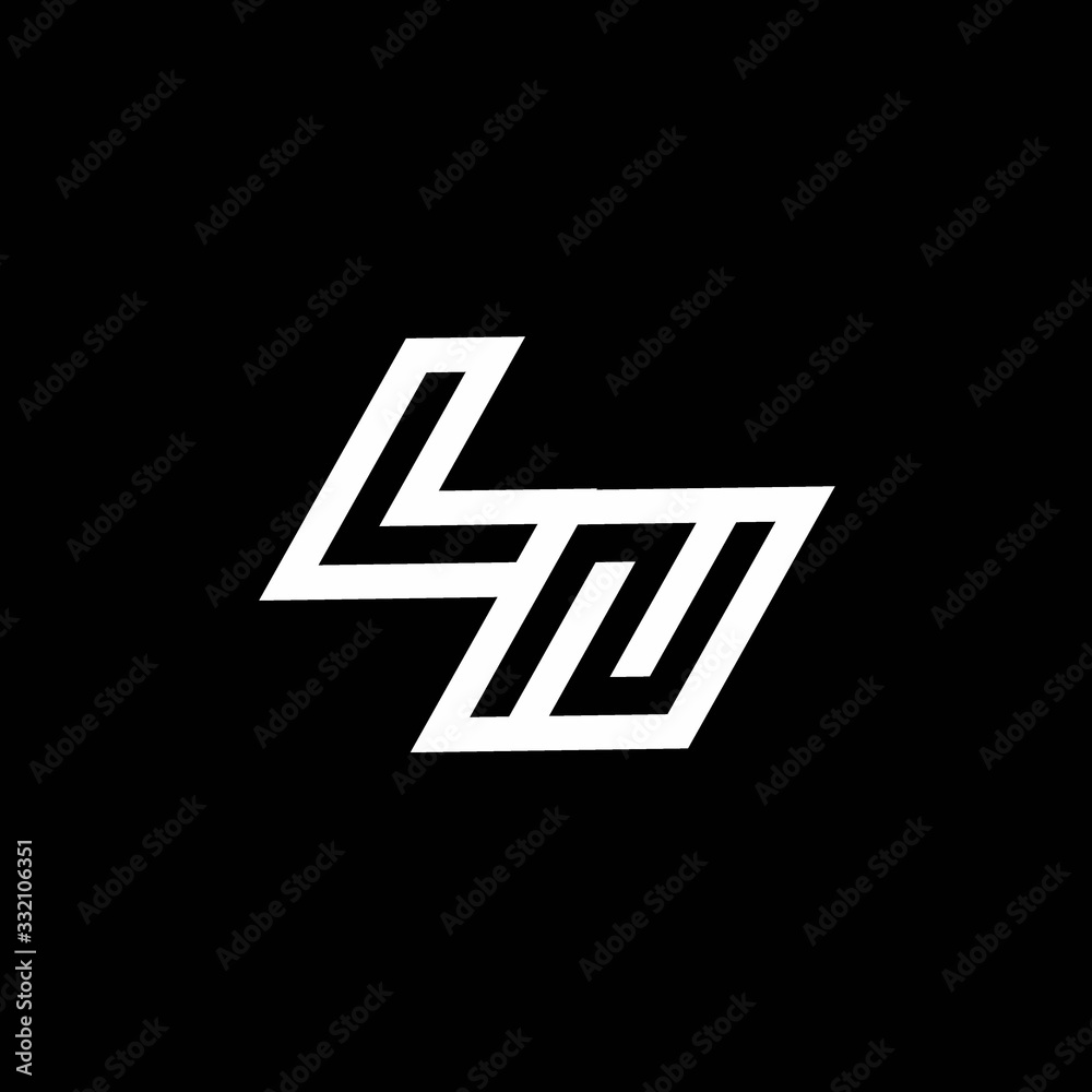 LN logo monogram with up to down style negative space design template LN logo monogram with up to down style negative space design template