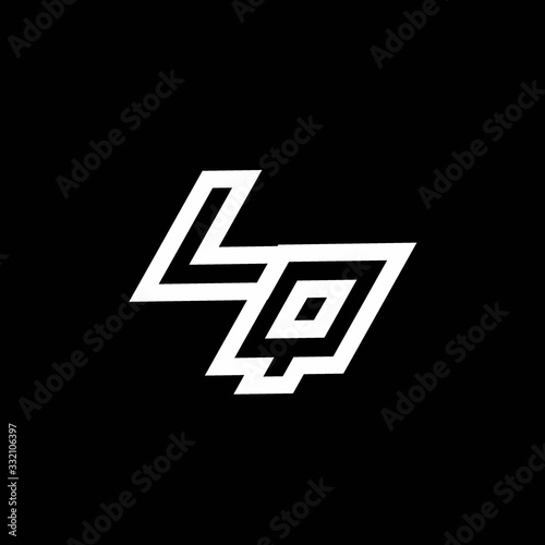 Free Download LQ logo monogram with up to down style negative space design template - GFXLoad