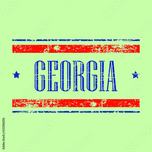 georgia usa american state city vintage grunge design stamp sign